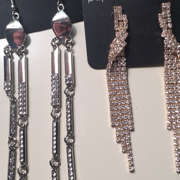 2 pair bling bling earrings